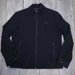 Buttercloth Sweater Mens XL Full Zip Mock Neck Knit Jacket Embroidered Logo